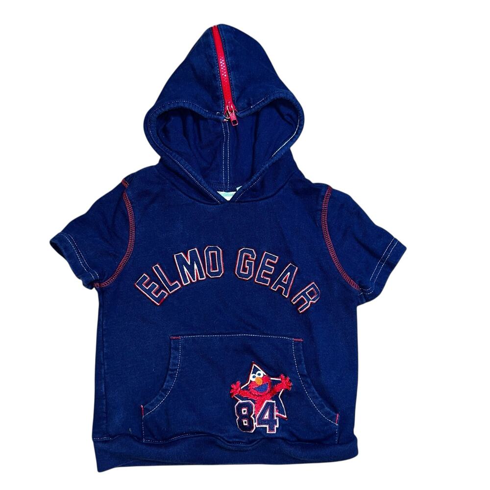 Vintage Sesame Street Elmo y2M embroidered character hoodie size 2T Y2K